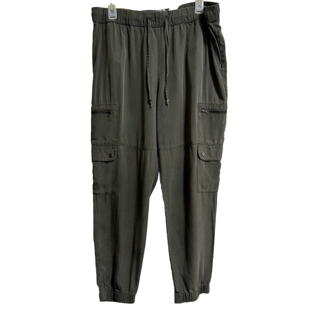 Cargo Jogger Pants Olive Army Green Lyocell Gremlincore Grunge Women’s Size L